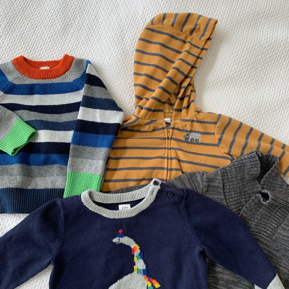 Bundle of sweaters. 6M to 18M. Good condition. Baby to toddler.